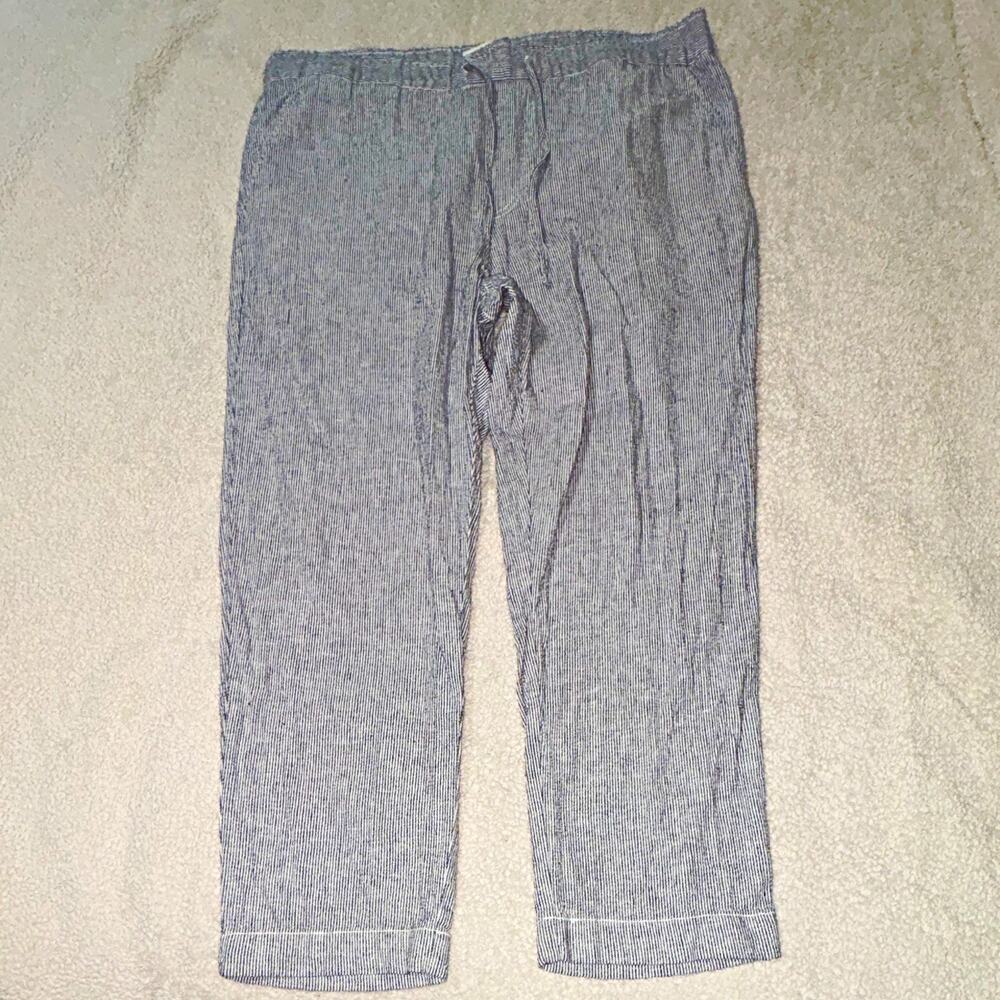 GAP L Ankle Pants Linen, boho, peasant, beach, resort wear, EUC